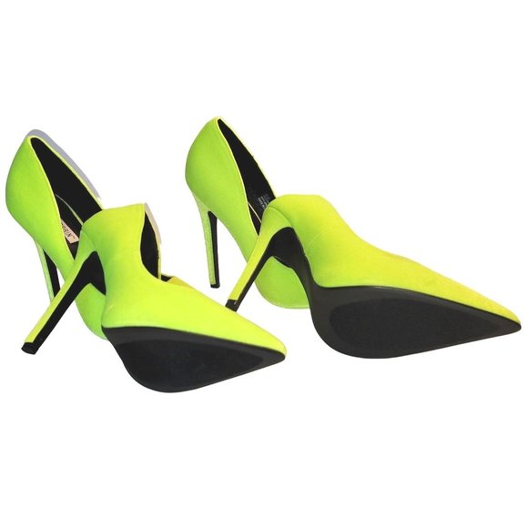 Cape Robbin Priscilla 3 Lime Green Stiletto Pumps 2 Pair Available Sizes 7.5 and - Picture 11 of 11